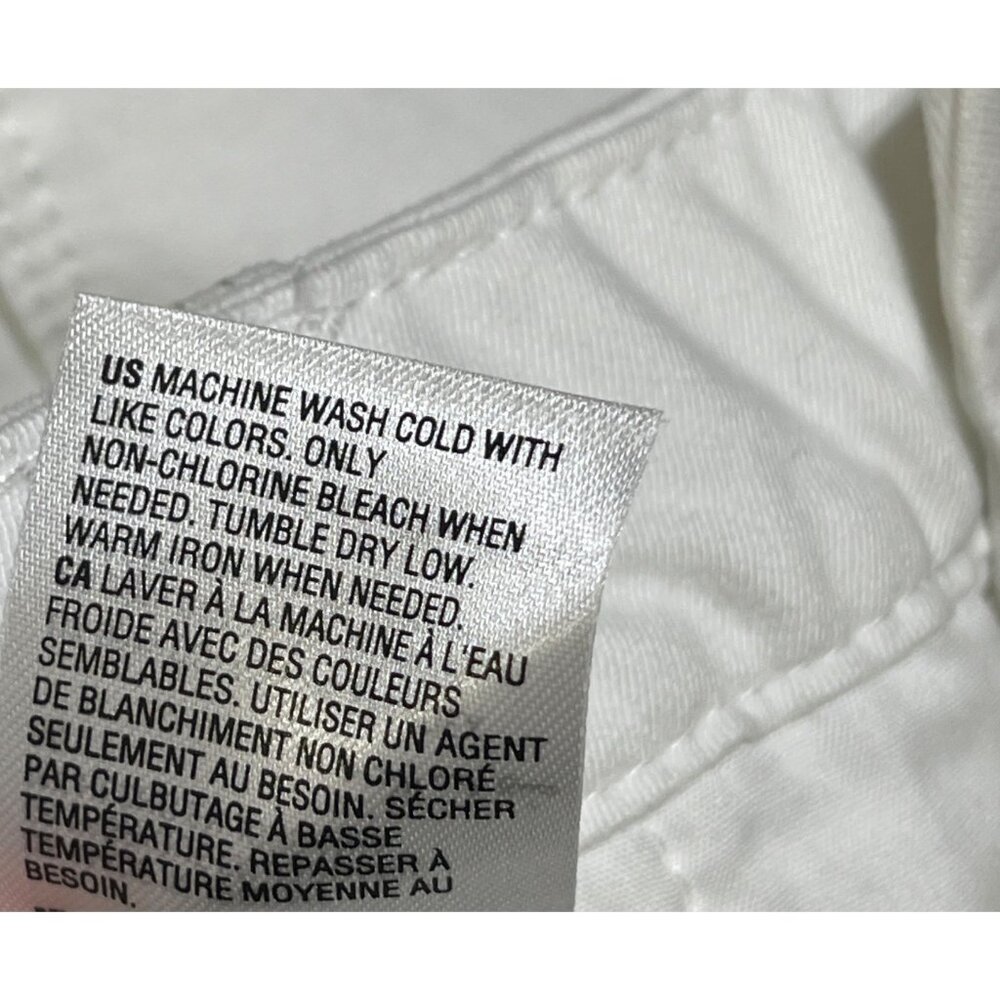 New Charter Club White Denim Shorts Size 16 Bermuda 10" Inseam - Picture 7 of 7